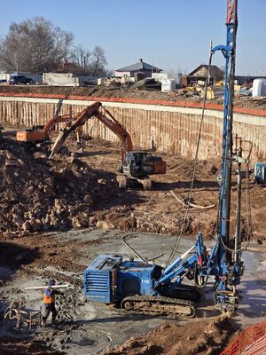 Площадное закрепление фундамента технологией jet grouting